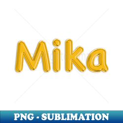 gold balloon foil mika name - creative sublimation png download - unlock vibrant sublimation designs