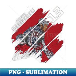 Johnny Gaudreau Columbus Stripes - High-Quality PNG Sublimation Download - Stunning Sublimation Graphics