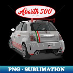 ABARTH 500 502 Back - Premium PNG Sublimation File - Perfect for Creative Projects