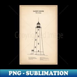 sandy hook lighthouse - new jersey - sd - trendy sublimation digital download - perfect for sublimation mastery