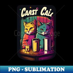 cat in bar - decorative sublimation png file - perfect for sublimation art