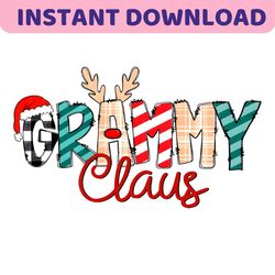 Vintage Grammy Claus Merry Christmas PNG Download