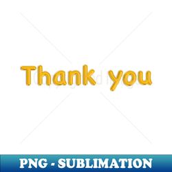 gold balloon foil thank you - creative sublimation png download - revolutionize your designs