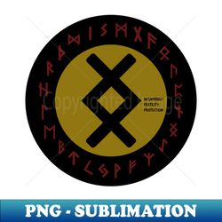 Yellow Inguz Futhark Rune Symbol - Aesthetic Sublimation Digital File - Add a Festive Touch to Every Day
