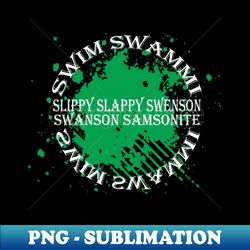 SWIM SWAMMI GREEN CIRCLE - Special Edition Sublimation PNG File - Create with Confidence