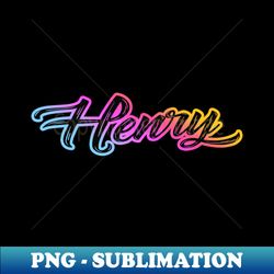 Name Henry - Sublimation-Ready PNG File - Enhance Your Apparel with Stunning Detail