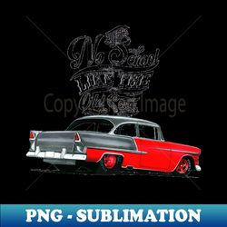 Outstanding adorable exclusive art modified american vintage car Chevrolet BelAir V8 Black Widow old school - Instant PNG Sublimation Download - Perfect for Personalization