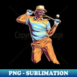Retro Golfer - Vintage Sublimation PNG Download - Transform Your Sublimation Creations