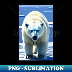 polar bear - png transparent sublimation design - vibrant and eye-catching typography