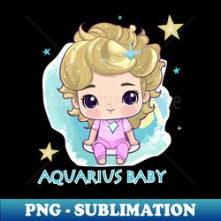 Aquarius Baby 4 - PNG Transparent Digital Download File for Sublimation - Bring Your Designs to Life