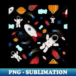 space seamless pattern - png transparent digital download file for sublimation - fashionable and fearless