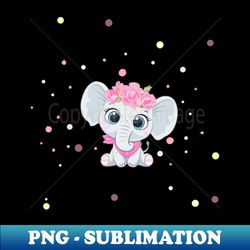 Cute baby elephant - Instant PNG Sublimation Download - Enhance Your Apparel with Stunning Detail