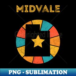 Midvale Utah Vintage Distressed Souvenir - Trendy Sublimation Digital Download - Perfect for Sublimation Mastery
