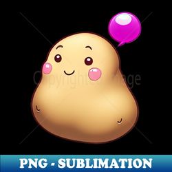 Pensive potato with a thought bubble - PNG Transparent Sublimation Design - Perfect for Sublimation Art