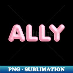 ally name pink balloon foil - artistic sublimation digital file - perfect for sublimation mastery