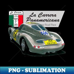 Outstanding adorable exclusive hand drawing famous Legendary germany sportcar Porsche 550-001 Coupe Carerra Panamericana Mexico - Signature Sublimation PNG File - Vibrant and Eye-Catching Typography