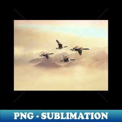 Canada Geese Migration - High-Resolution PNG Sublimation File - Instantly Transform Your Sublimation Projects