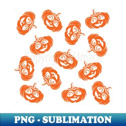 Cute Pumpkin Halloween Pattern - Sublimation-Ready PNG File - Fashionable and Fearless