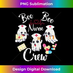 Boo Boo Crew Nurse Ghost Costume Funny Halloween Gift Long Sleeve - Innovative PNG Sublimation Design - Lively and Captivating Visuals