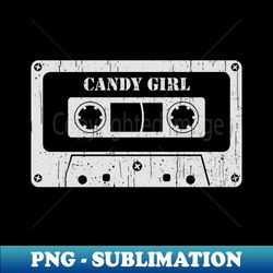 candy girl - vintage cassette white - high-resolution png sublimation file - perfect for sublimation art