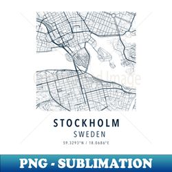 stockholm simple map - Retro PNG Sublimation Digital Download - Perfect for Sublimation Mastery
