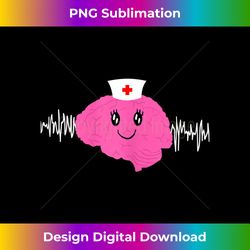 Womens Neuro Nurse Cute EEG Brain Face - Deluxe PNG Sublimation Download - Reimagine Your Sublimation Pieces