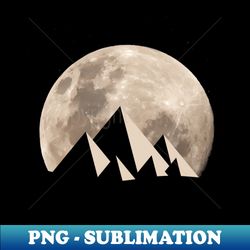 Moon With Pyramids - Retro PNG Sublimation Digital Download - Instantly Transform Your Sublimation Projects