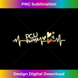 Womens PCU Nurse Heartbeat Nursing Hearts V-Neck - Deluxe PNG Sublimation Download - Rapidly Innovate Your Artistic Vision