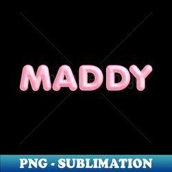 maddy name pink balloon foil - premium png sublimation file - unlock vibrant sublimation designs