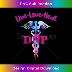Womens DNP Nurse Live Love Heal Graduation Appreciation Gift Idea V-Neck - Eco-Friendly Sublimation PNG Download - Ideal for Imaginative Endeavors