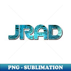jrad - 3d bear lettering - signature sublimation png file - vibrant and eye-catching typography