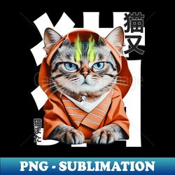 Japanese folklore creatures Neko Mata Yokai a spiritual Cats - Instant Sublimation Digital Download - Defying the Norms