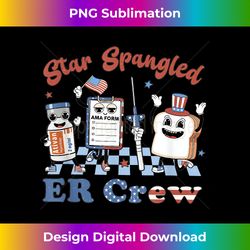 Retro Star Spangled Er Nurse Crew 4th of July ER Nurse - Sublimation-Optimized PNG File - Spark Your Artistic Genius