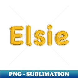 gold balloon foil elsie name - artistic sublimation digital file - unleash your creativity