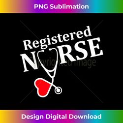 Registered Nurse with stethoscope heartbeat graphic design - Minimalist Sublimation Digital File - Animate Your Creative Concepts