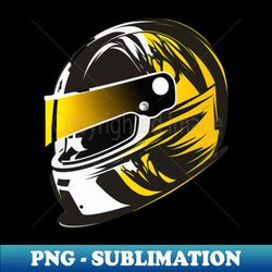 Rally MOTO helmet color BLACK and yellow - Creative Sublimation PNG Download - Unlock Vibrant Sublimation Designs