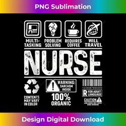 Nurse Information Description Funny Sarcasm Joke Tank Top - Edgy Sublimation Digital File - Crafted for Sublimation Excellence
