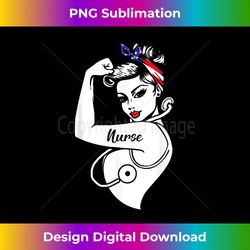 nurse vet strong woman american flag hair band - luxe sublimation png download - infuse everyday with a celebratory spirit