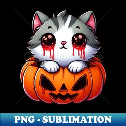 cute bloody halloween cat - Creative Sublimation PNG Download - Spice Up Your Sublimation Projects