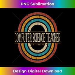 Computer Science Teacher Vintage Retro - Artisanal Sublimation PNG File - Crafted for Sublimation Excellence