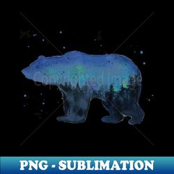 Galaxy Forest Bear - Digital Sublimation Download File - Stunning Sublimation Graphics