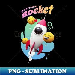 Emotional Rocket - Exclusive PNG Sublimation Download - Enhance Your Apparel with Stunning Detail