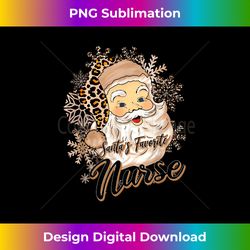 Santa's Favorite Nurse Leopard Hat Funny Santa Christmas - Artisanal Sublimation PNG File - Challenge Creative Boundaries