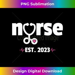 nurse est 2023 women nursing school graduation gifts - futuristic png sublimation file - reimagine your sublimation pieces