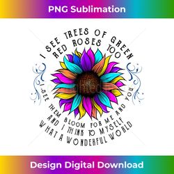 what a wonderful world colorful sunflower country vibe - futuristic png sublimation file - rapidly innovate your artistic vision
