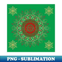 Christmas Mandala - Decorative Sublimation PNG File - Bold & Eye-catching
