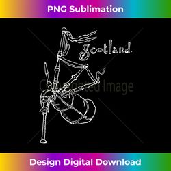 Scotland Vintage Advertisement featuring bagpipes - Urban Sublimation PNG Design - Immerse in Creativity with Every Design