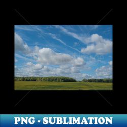 Vast Field and Clouds - Vintage Sublimation PNG Download - Capture Imagination with Every Detail