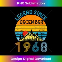 Womens Legend Since December 1968 54 Years Old Idea 54th Birthday V-Neck - Deluxe PNG Sublimation Download - Tailor-Made for Sublimation Craftsmanship