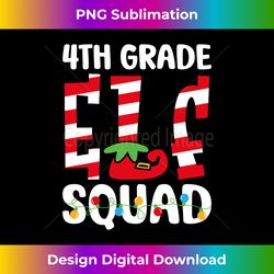 4th Grade Elf Squad Teacher Student Matching Christmas Long Sleeve - Sublimation-Optimized PNG File - Chic, Bold, and Uncompromising
